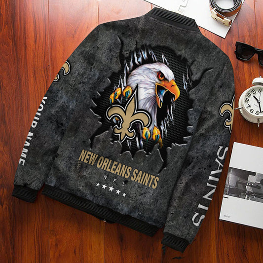 New Orleans Saints Personalized Bomber Jacket BG925