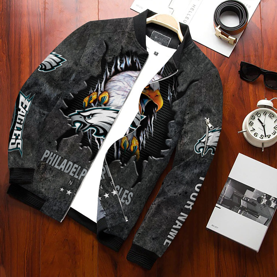 Philadelphia Eagles Personalized Bomber Jacket BG927