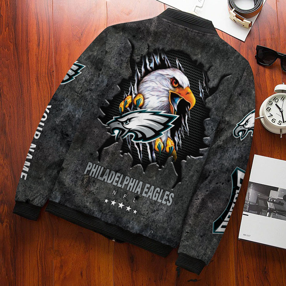 Philadelphia Eagles Personalized Bomber Jacket BG927