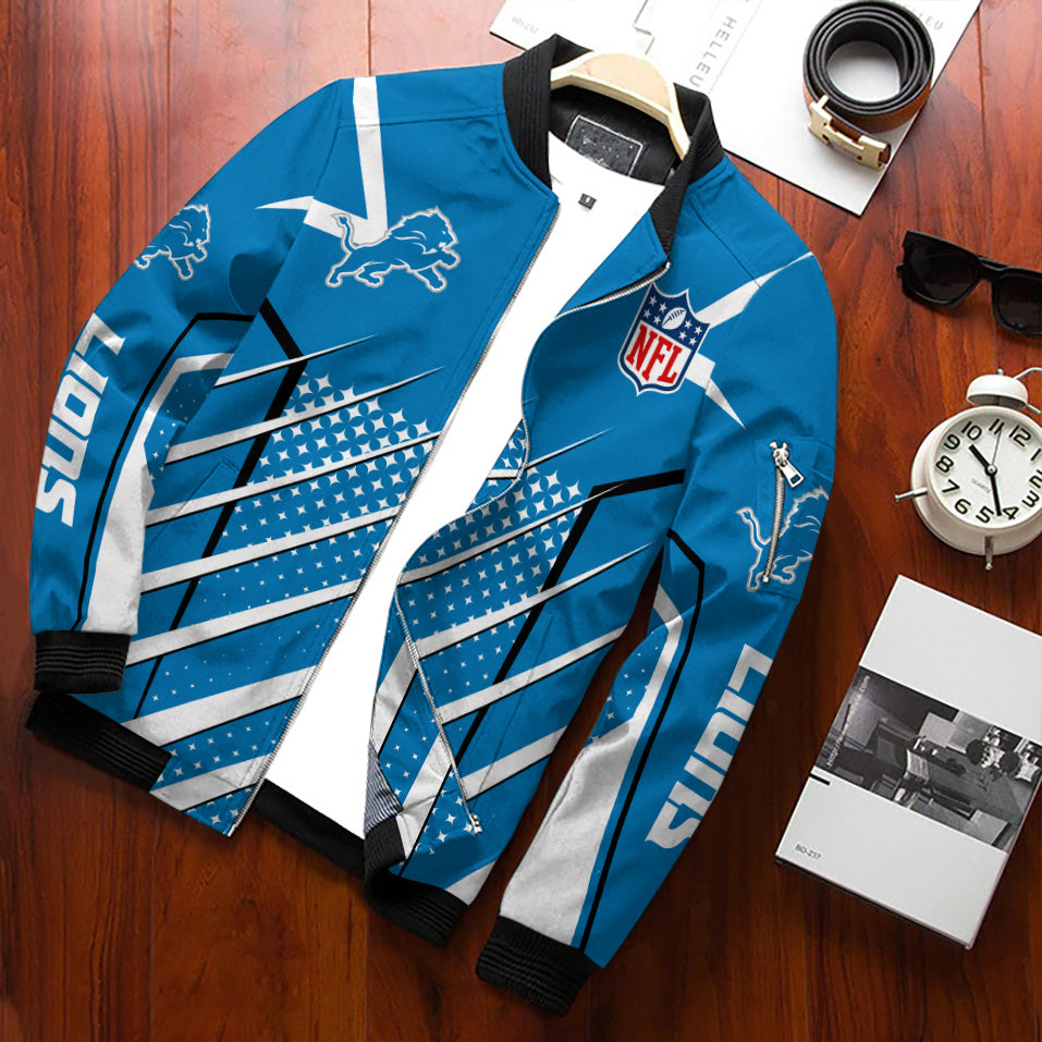 Detroit Lions Personalized Bomber Jacket BG935