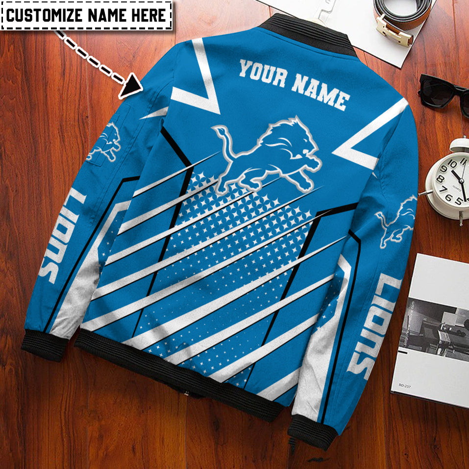 Detroit Lions Personalized Bomber Jacket BG935