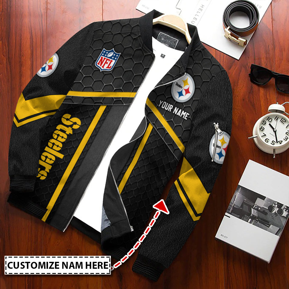 Pittsburgh Steelers Personalized Bomber Jacket BG939