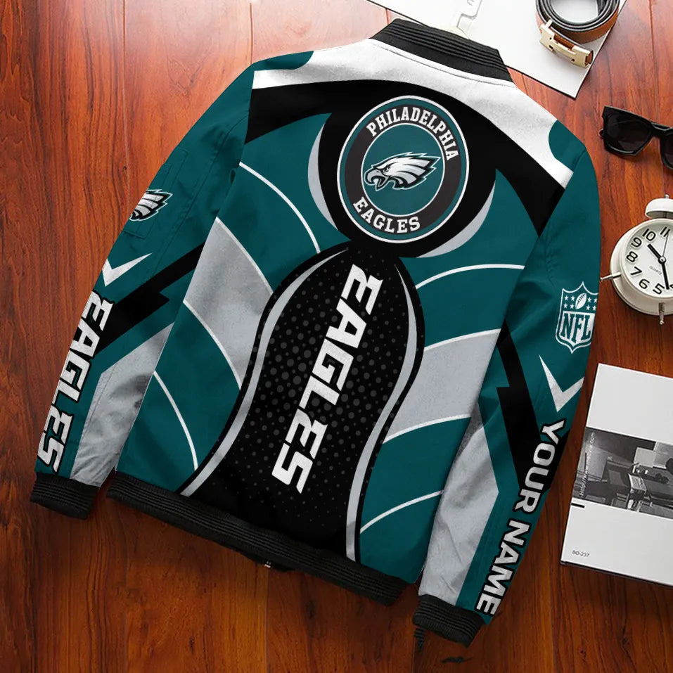 Philadelphia Eagles Personalized Bomber Jacket BG940