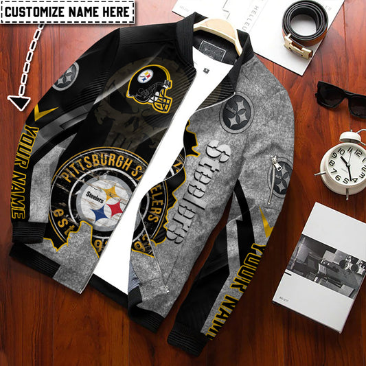 Pittsburgh Steelers Personalized Bomber Jacket BG943
