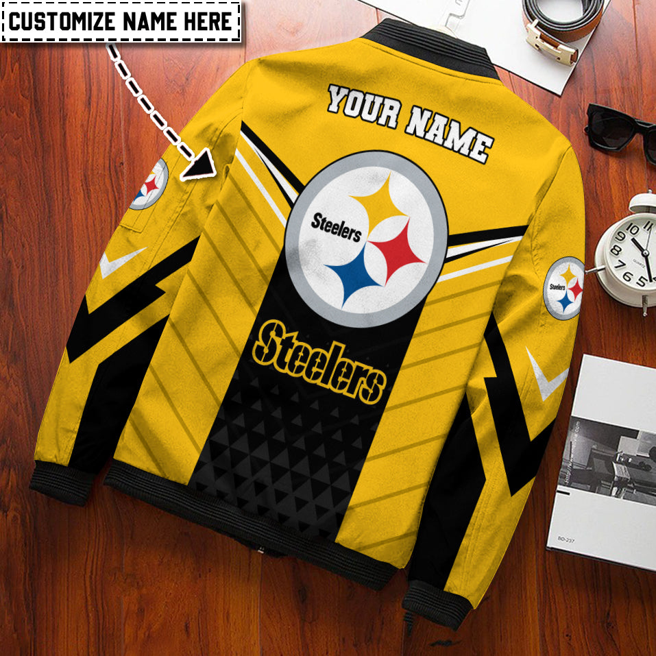 Pittsburgh Steelers Personalized Bomber Jacket BG947
