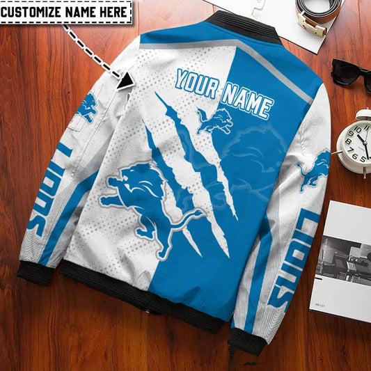 Detroit Lions Personalized Bomber Jacket BGBBJ954