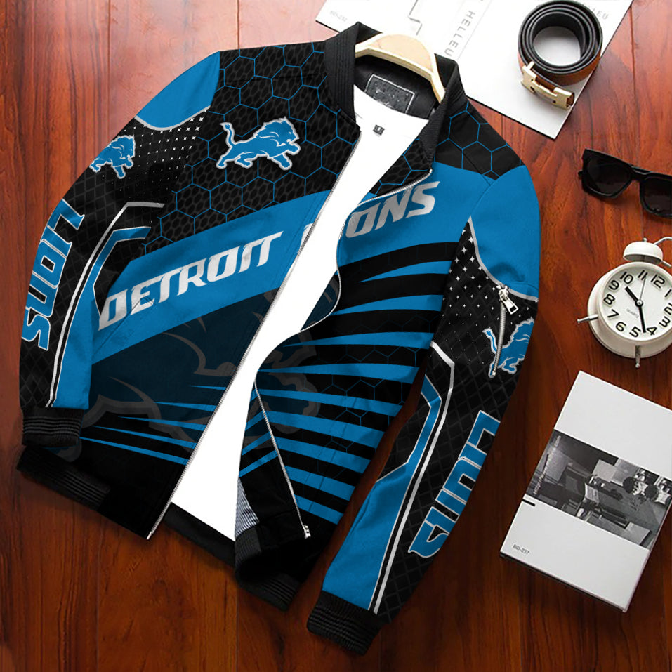 Detroit Lions Personalized Bomber Jacket BGBBJ958
