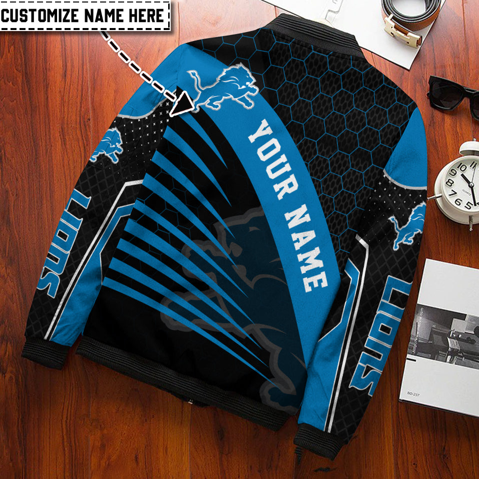 Detroit Lions Personalized Bomber Jacket BGBBJ958