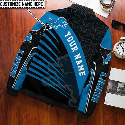 Detroit Lions Personalized Bomber Jacket BGBBJ958