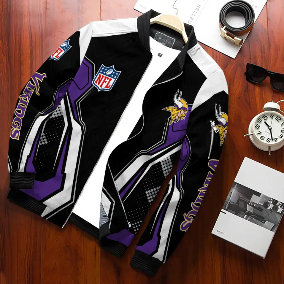 Minnesota Vikings Personalized Bomber Jacket BGBBJ966