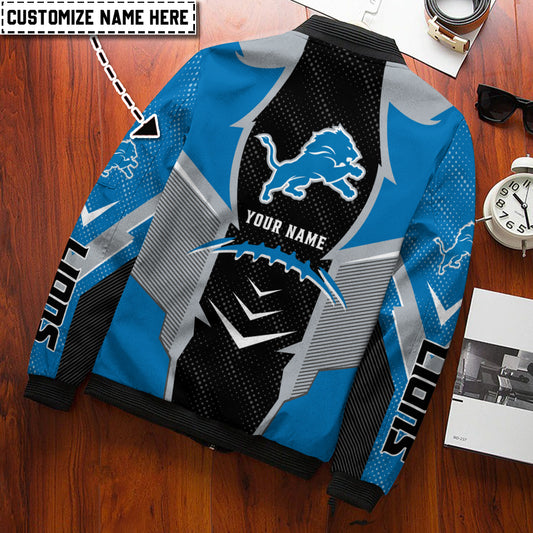 Detroit Lions Personalized Bomber Jacket BGBBJ969