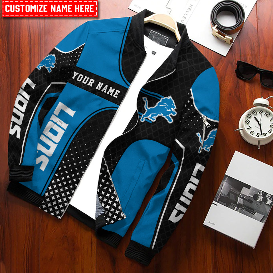 Detroit Lions Personalized Bomber Jacket BGBBJ975