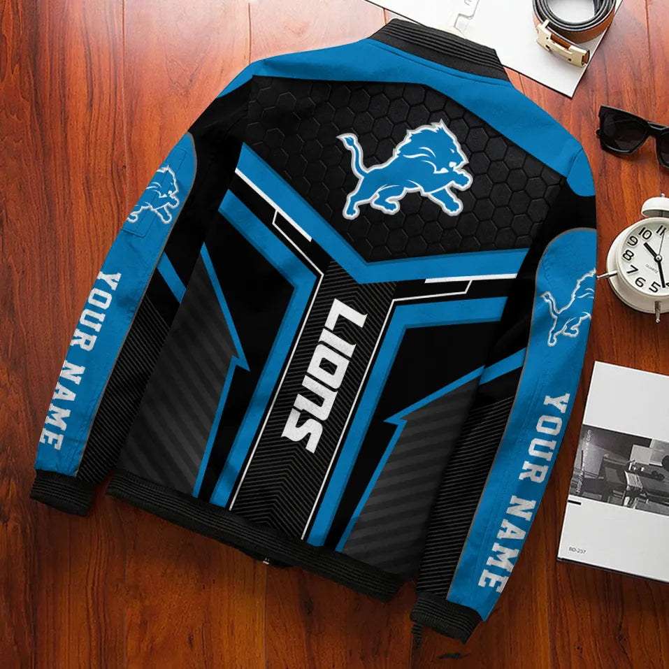 Detroit Lions Personalized Bomber Jacket BGBBJ999
