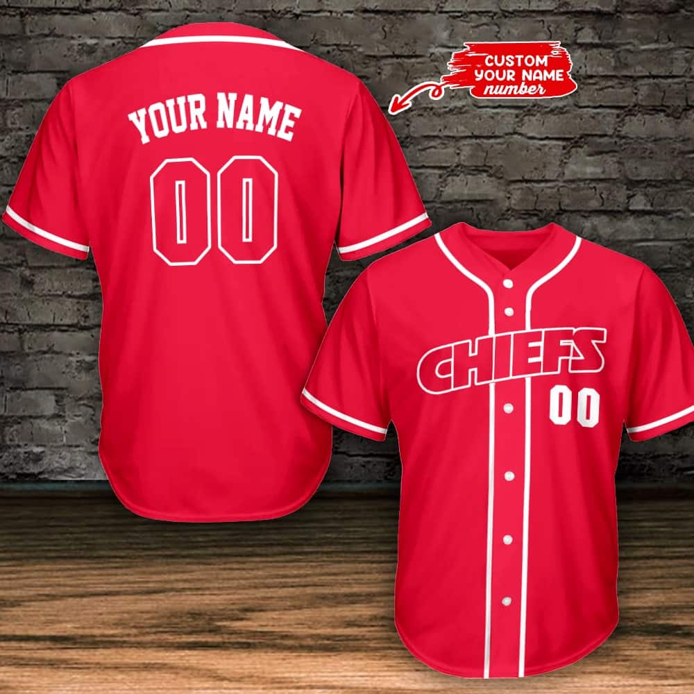 Kansas City Chiefs Personalized Baseball Jersey BG784