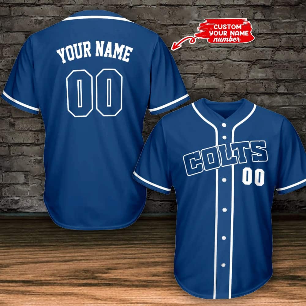 Indianapolis Colts Personalized Baseball Jersey BG785