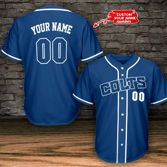 Indianapolis Colts Personalized Baseball Jersey BG785
