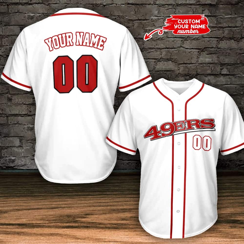 San Francisco 49ers Personalized Baseball Jersey BG788