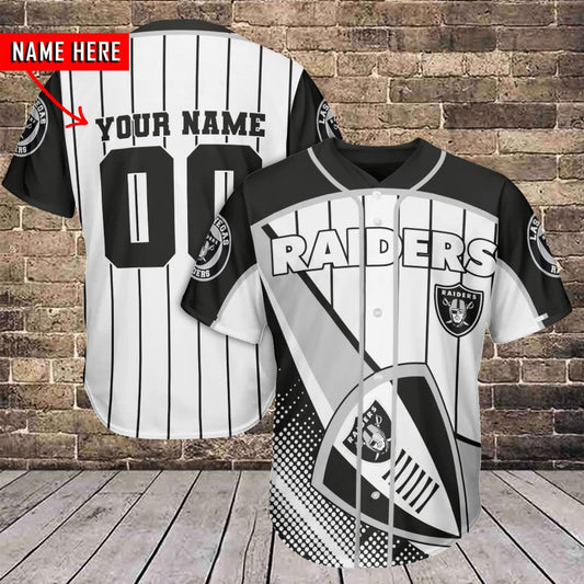 Las Vegas Raiders Personalized Baseball Jersey BG997