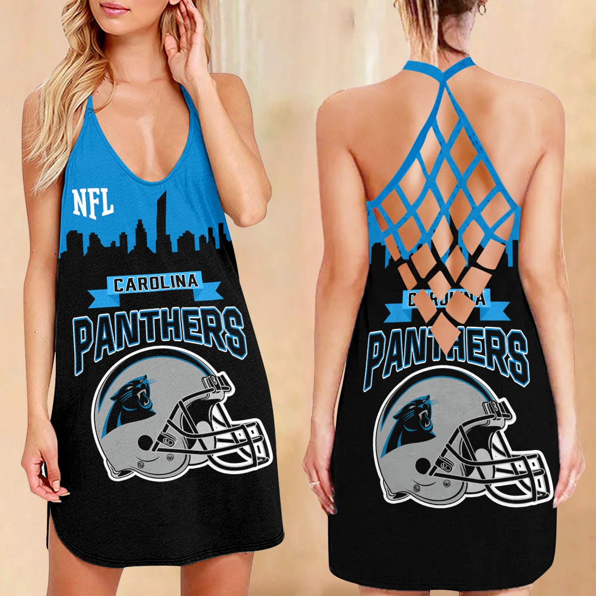 Carolina Panthers Criss-Cross Dress 36