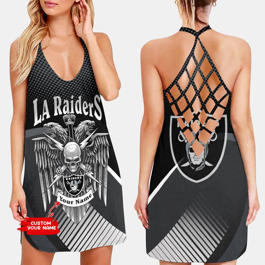 Las Vegas Raiders Personalized Criss-Cross Dress 44
