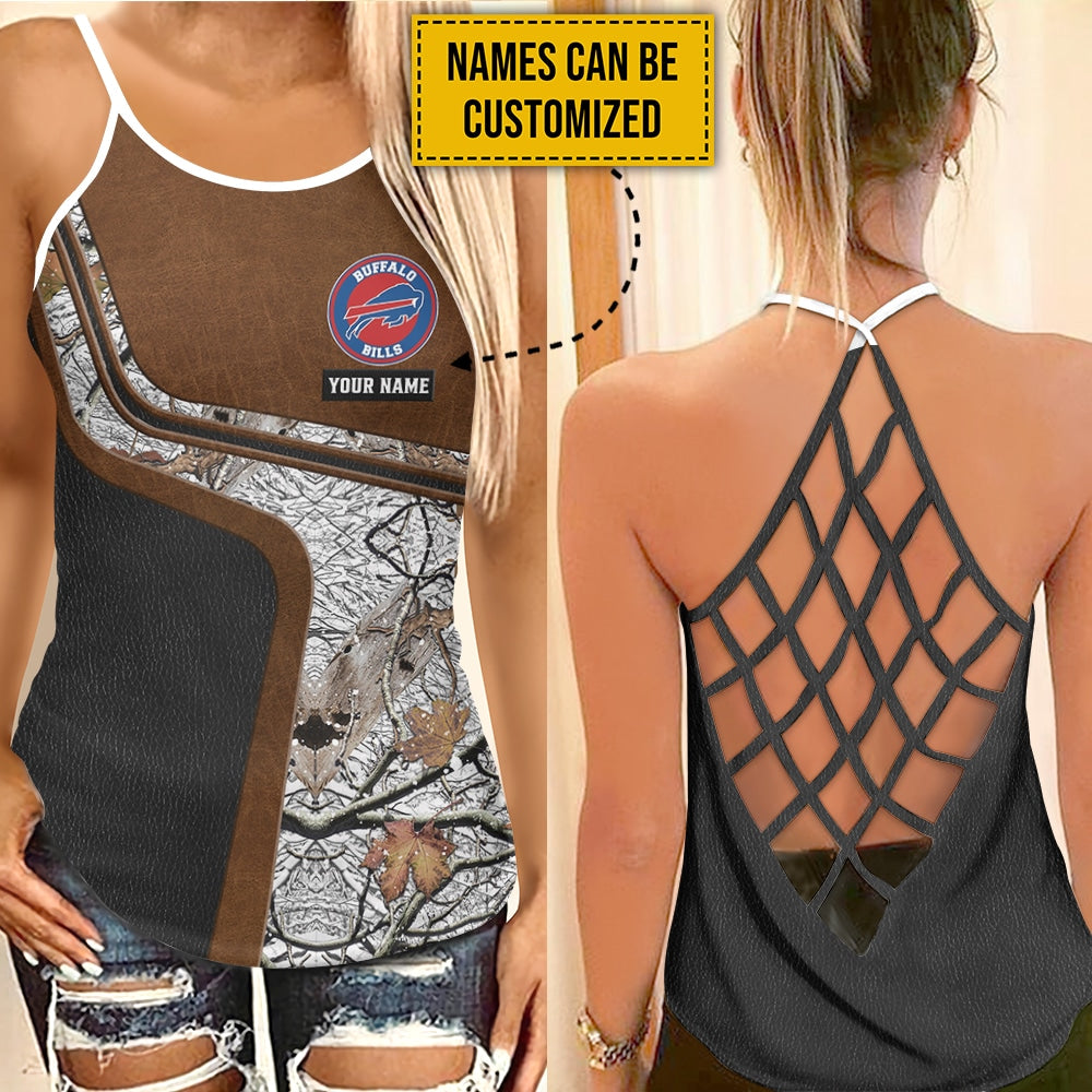 Buffalo Bills Personalized Criss Cross Tank Top BG111
