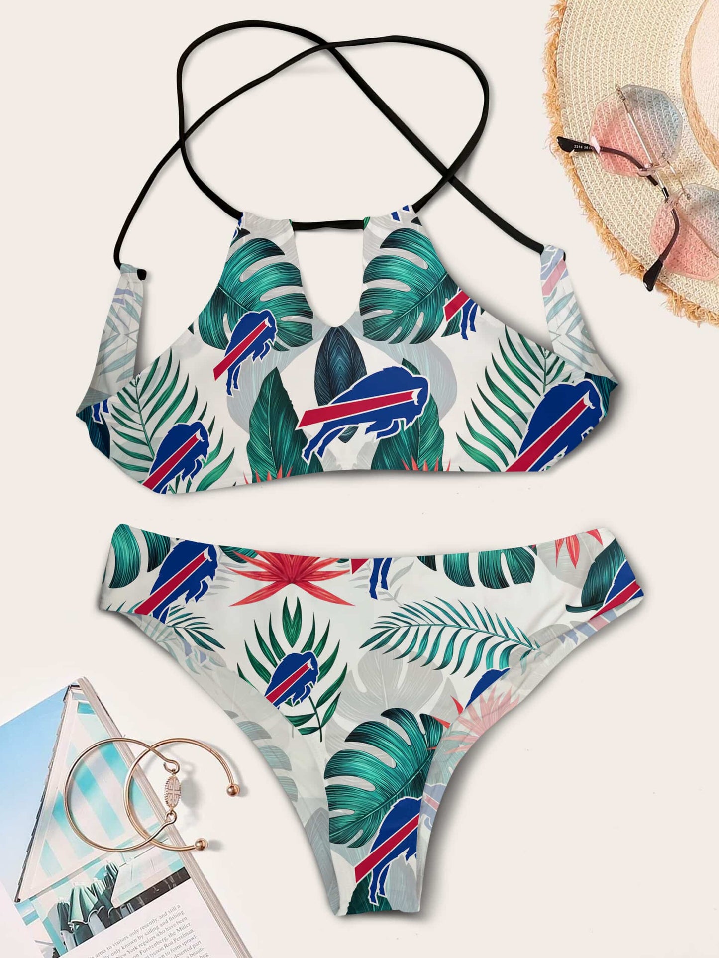 Buffalo Bills Women’s Cami Keyhole One-piece Swimsuit BG77
