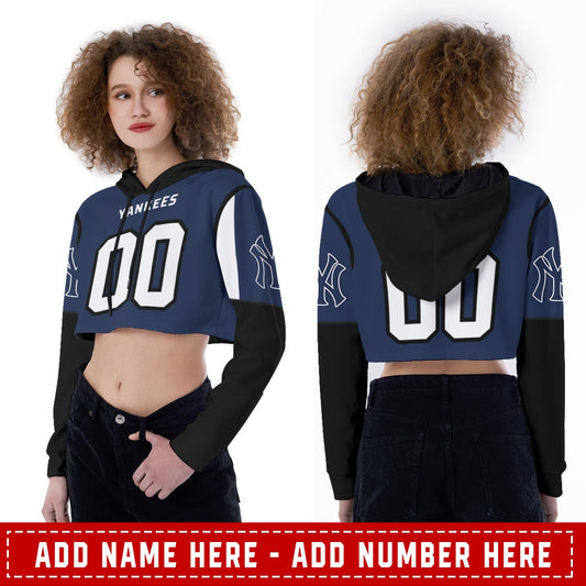 New York Yankees Personalized Croptop Hoodie BG003