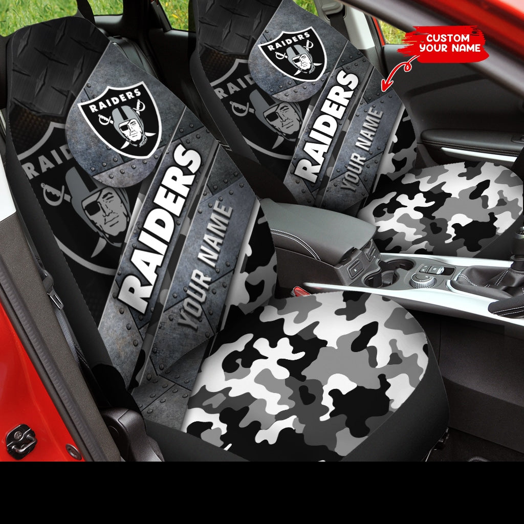 Las Vegas Raiders Personalized Car Seat Covers BG575