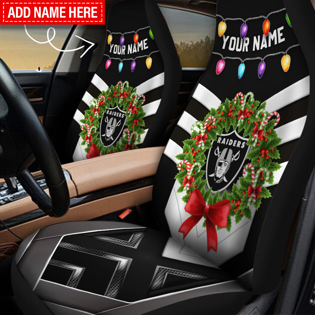 Las Vegas Raiders Personalized Car Seat Covers BG614