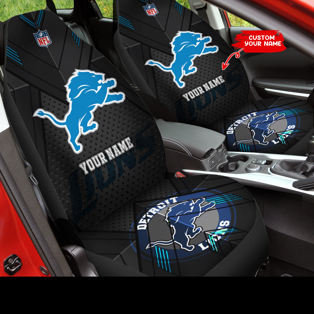 Detroit Lions Personalized Car Seat Covers BG617