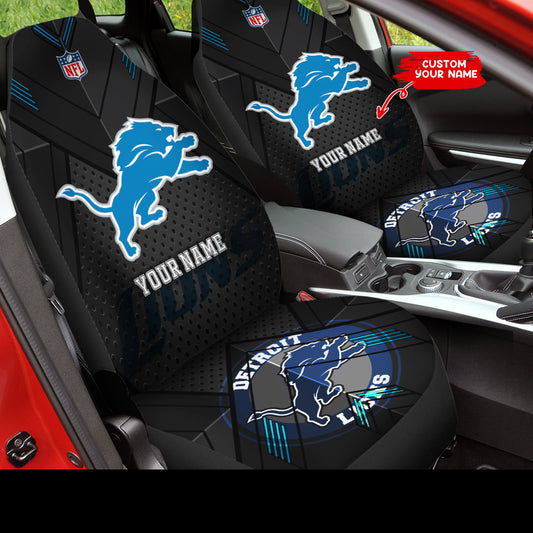Detroit Lions Personalized Car Seat Covers BG617