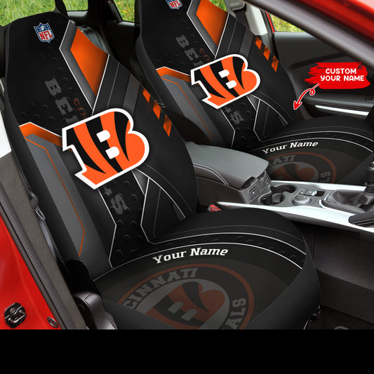 Cincinnati Bengals Personalized Car Seat Covers BGCSC627