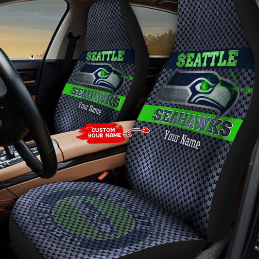 Seattle Seahawks Personalized Car Seat Covers BGCSC635