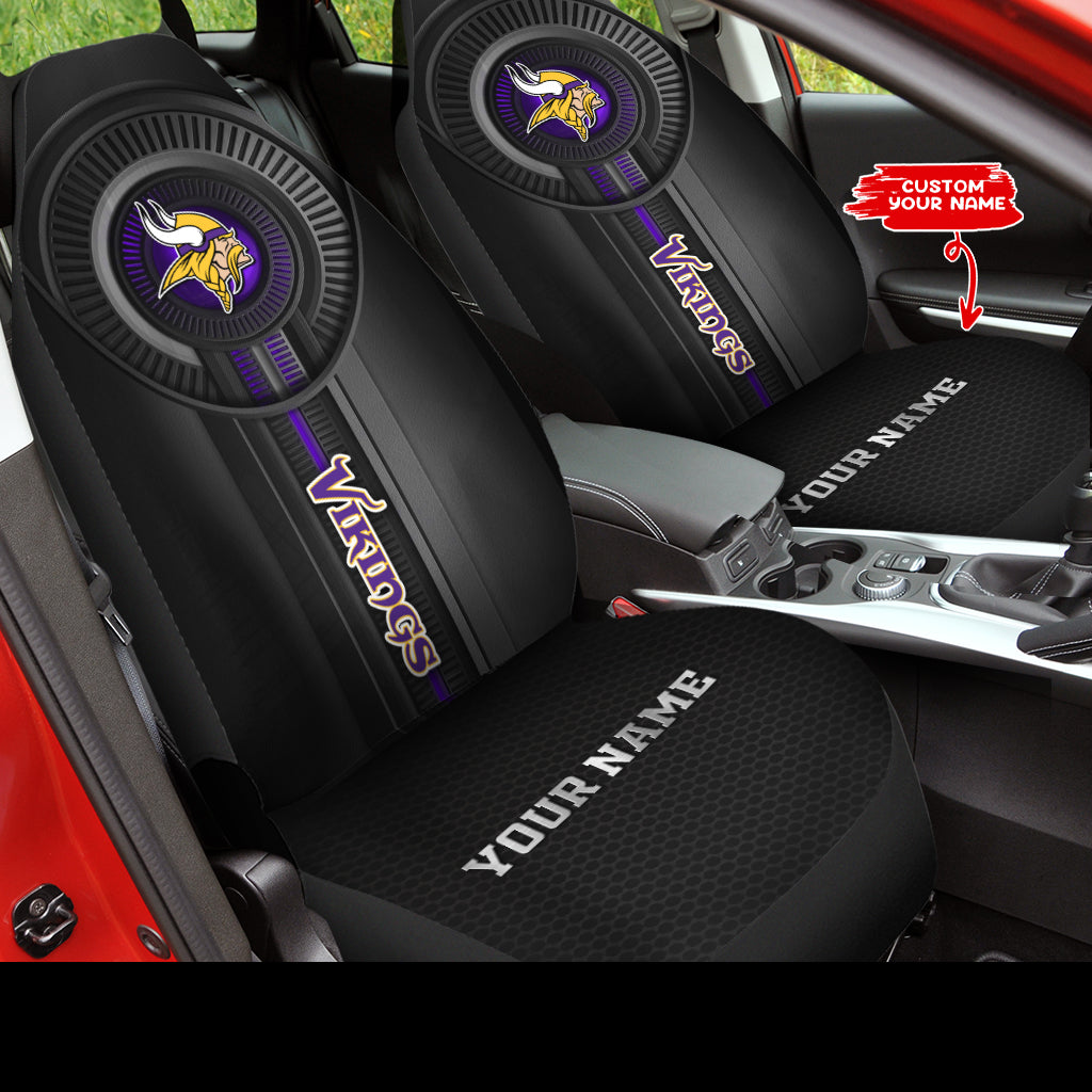 Minnesota Vikings Personalized Car Seat Covers BGCSC700