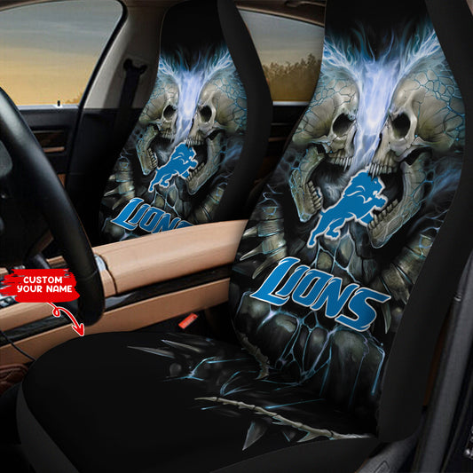 Detroit Lions Personalized Car Seat Covers BGCSC706