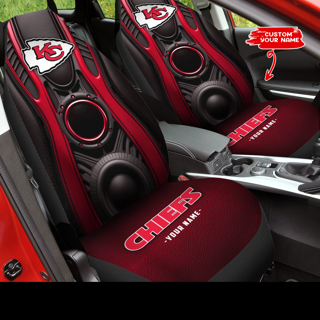 Kansas City Chiefs Personalized Car Seat Covers BGCSC710