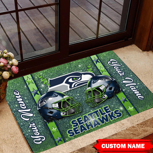 Seattle Seahawks Personalized Doormat BG457