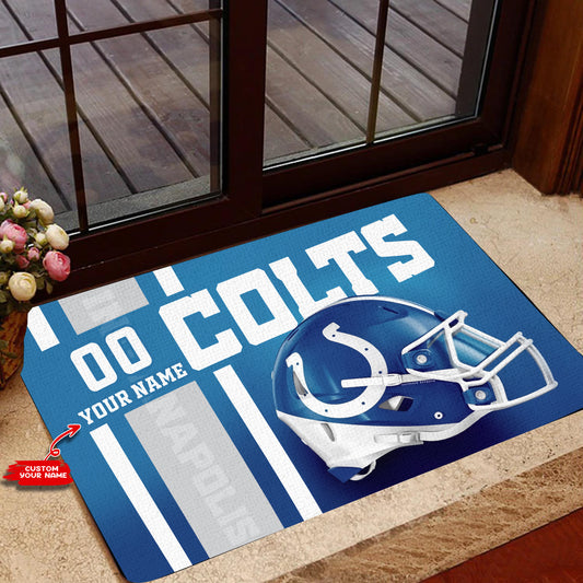 Indianapolis Colts Personalized Doormat BGDMM533