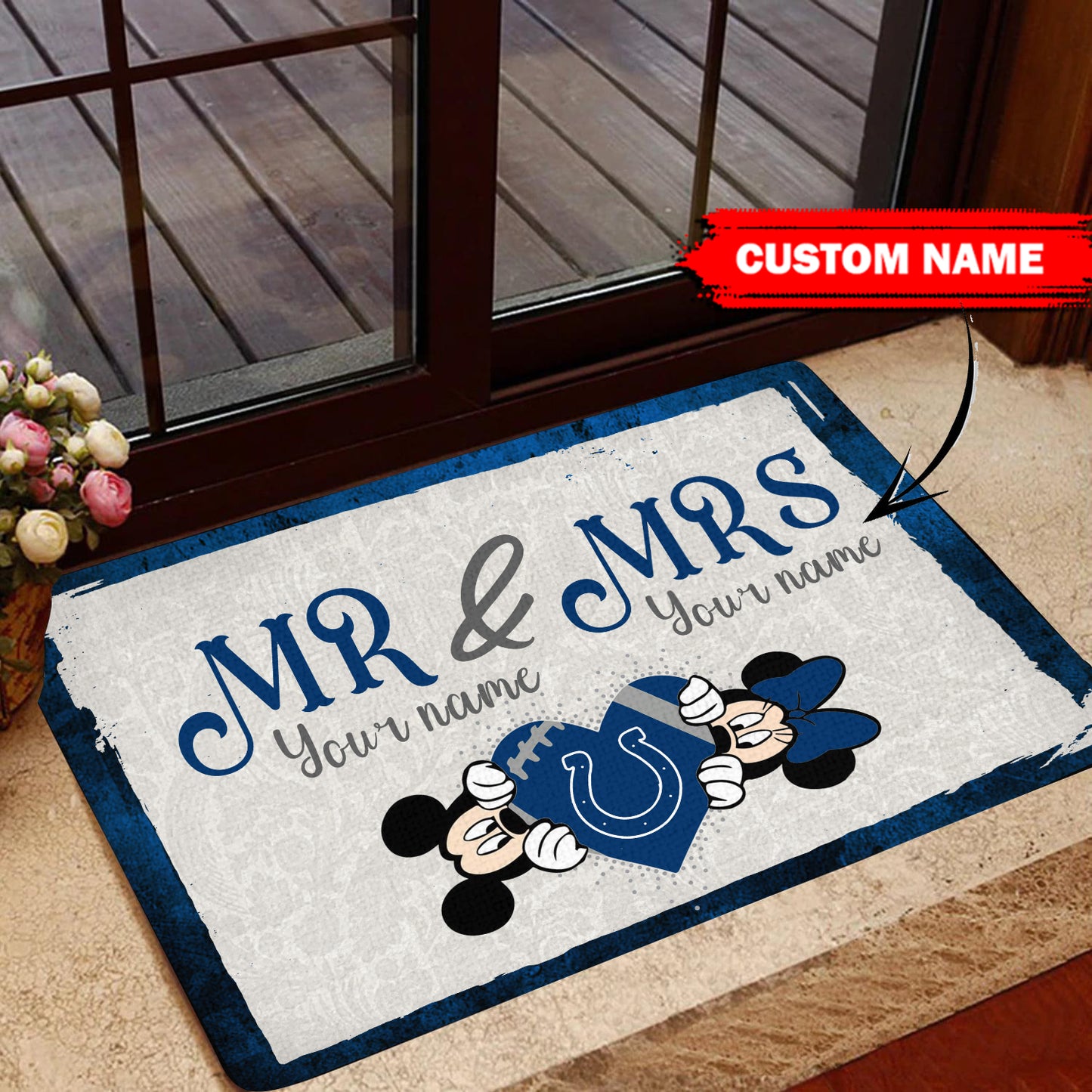 Indianapolis Colts Personalized Doormat BGDMM635