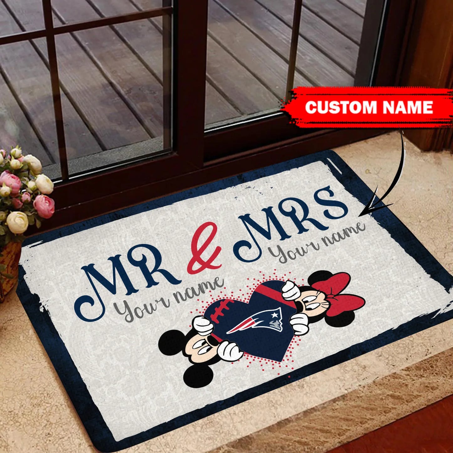 New England Patriots Personalized Doormat BGDMM637