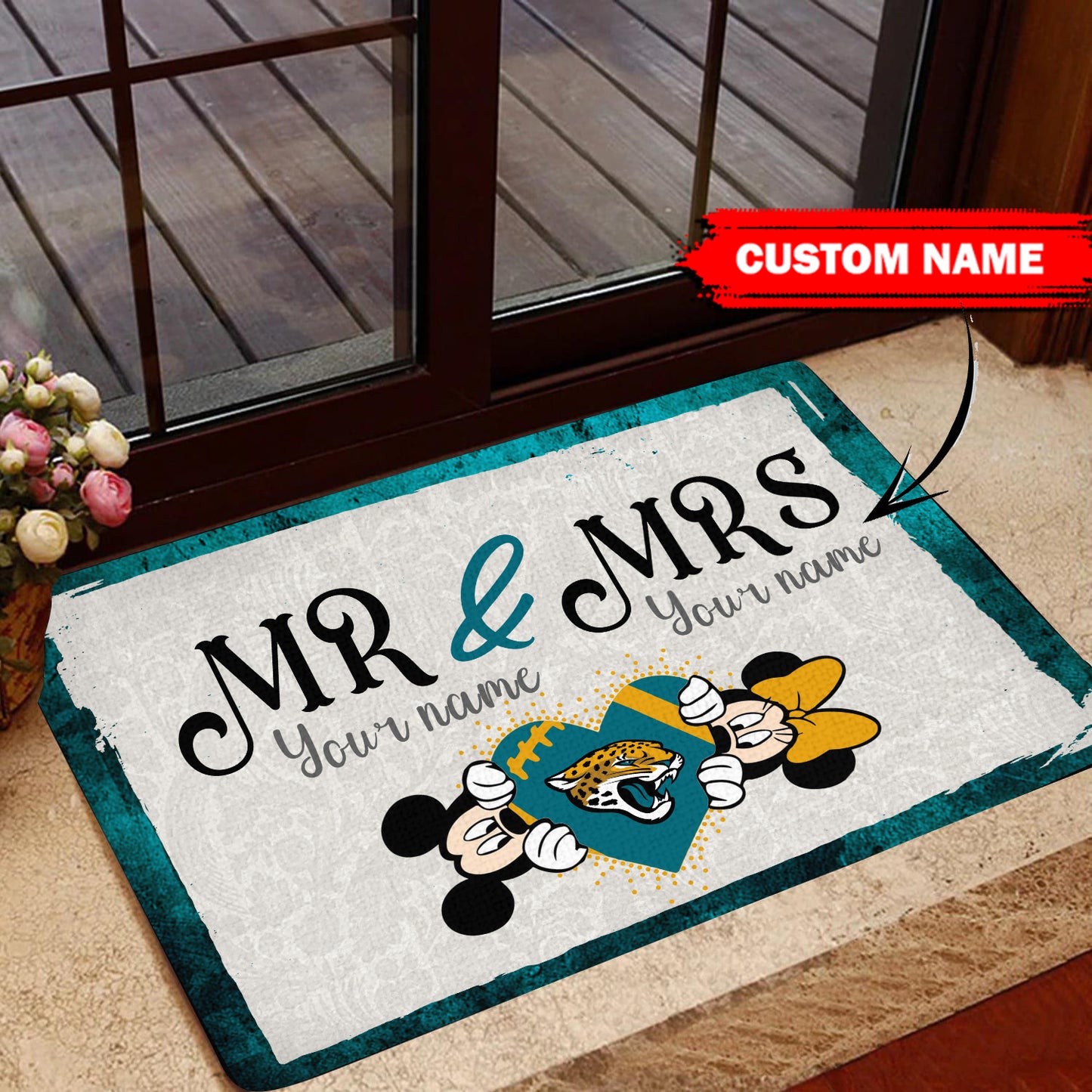 Jacksonville Jaguars Personalized Doormat BGDMM645