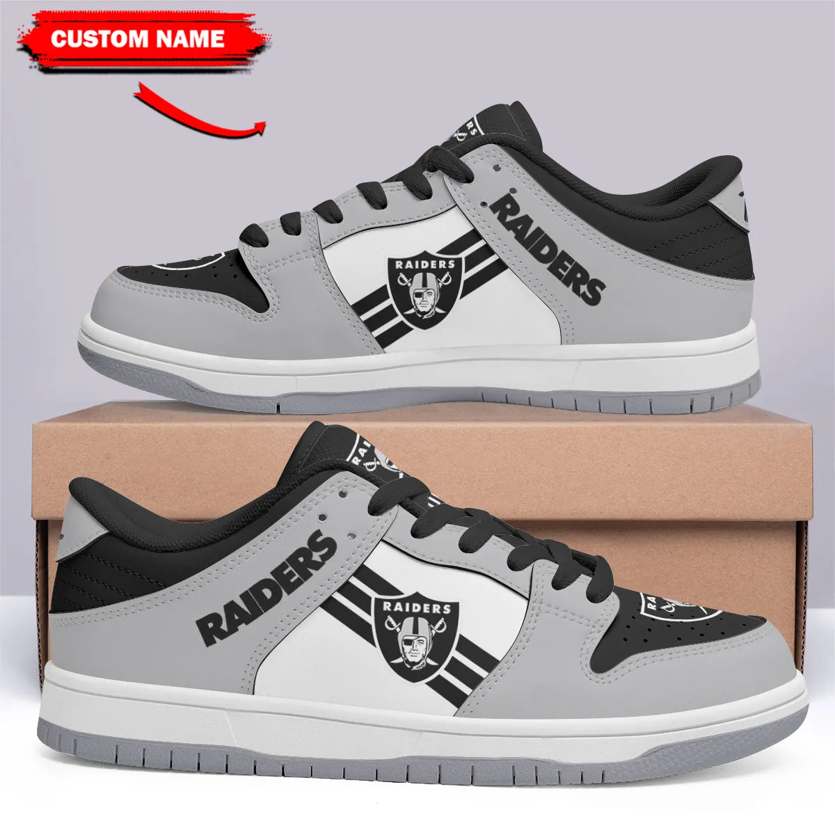 Las Vegas Raiders Personalized Dunk Shoes 02