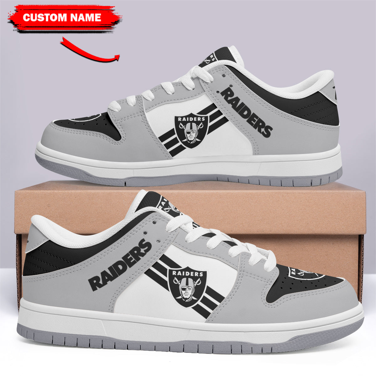 Las Vegas Raiders Personalized Dunk Shoes 02
