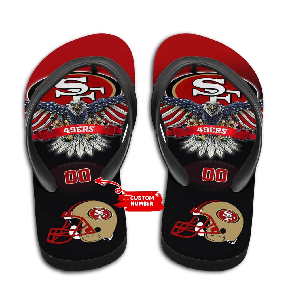 San Francisco 49ers Personalized Summer Flip Flop BG10