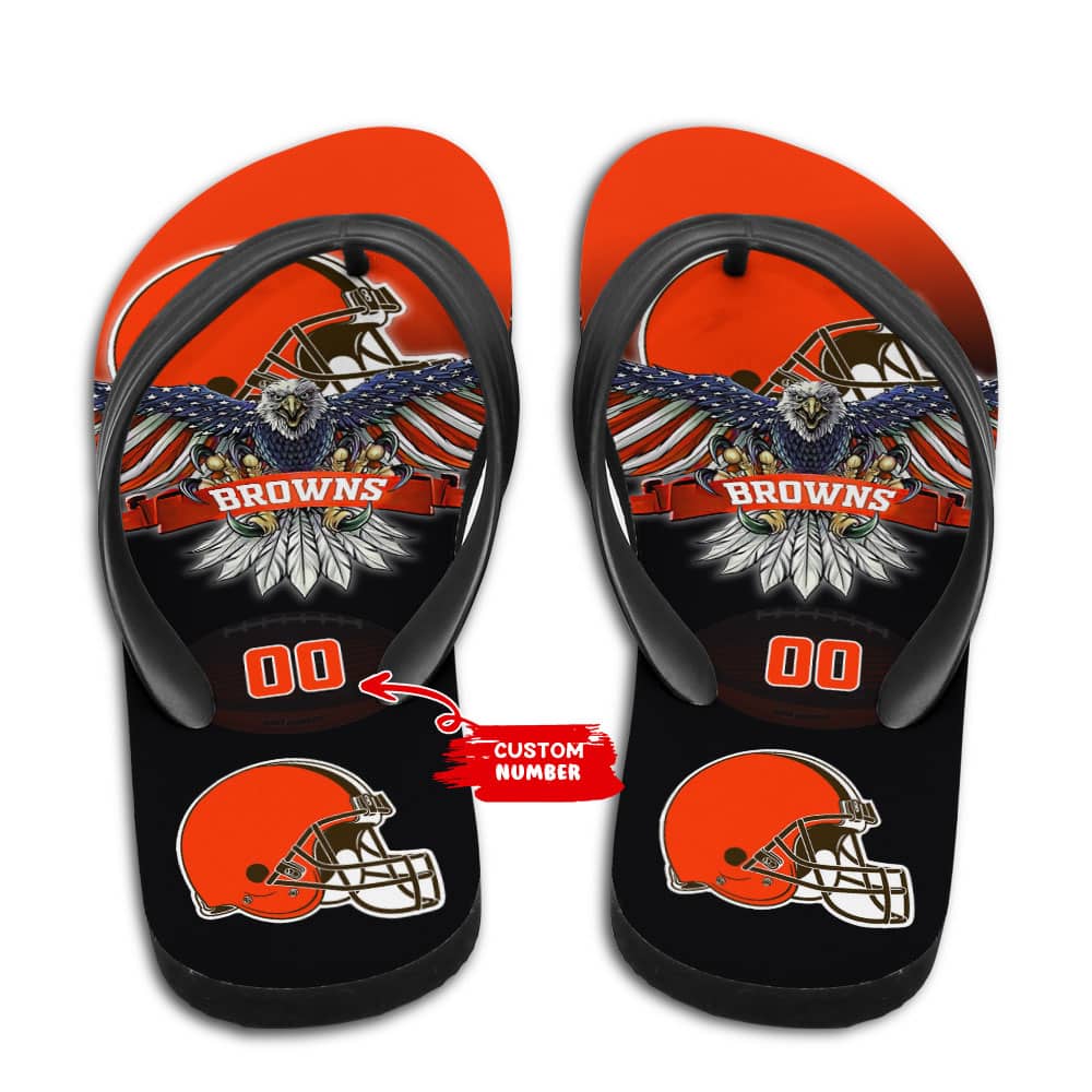 Cleveland Browns Personalized Summer Flip Flop BG12