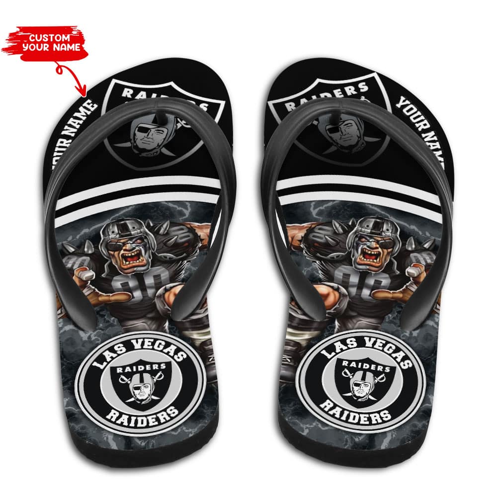 Las Vegas Raiders Personalized Summer Flip Flop BG17