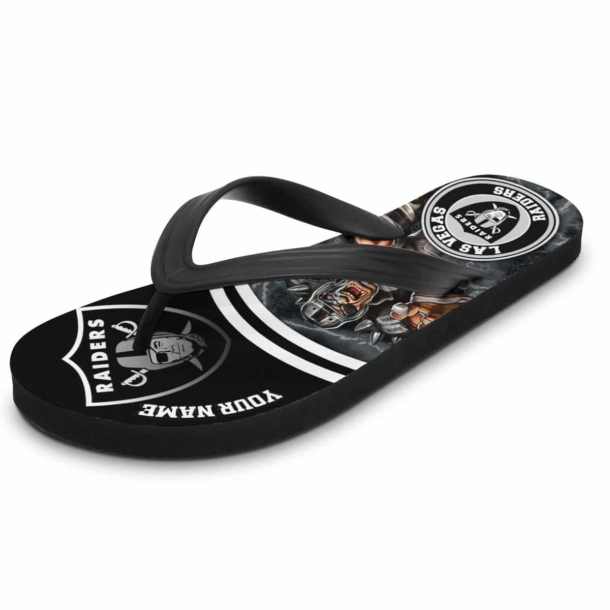 Las Vegas Raiders Personalized Summer Flip Flop BG17