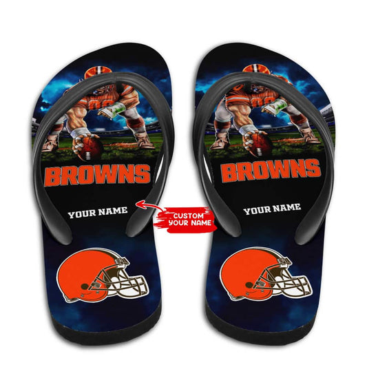 Cleveland Browns Personalized Summer Flip Flop BG25
