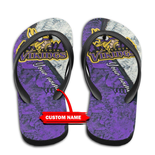 Minnesota Vikings Personalized Summer Flip Flop BG37