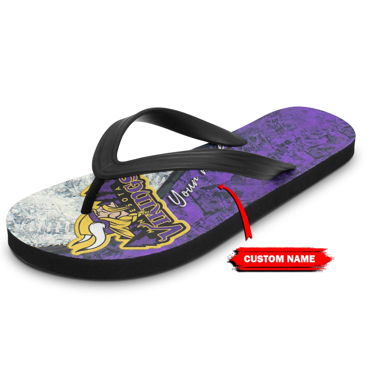 Minnesota Vikings Personalized Summer Flip Flop BG37